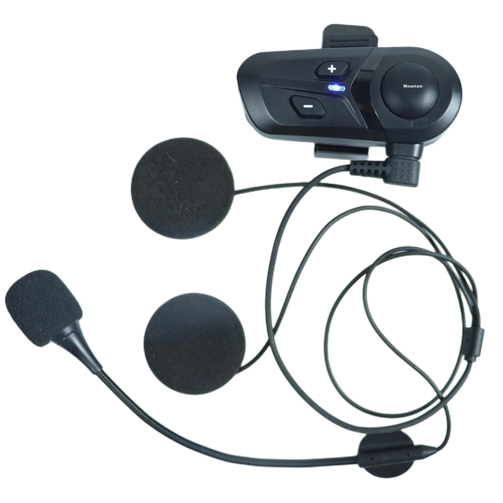 Casque de moto intégral noir avec oreillette Bluetooth