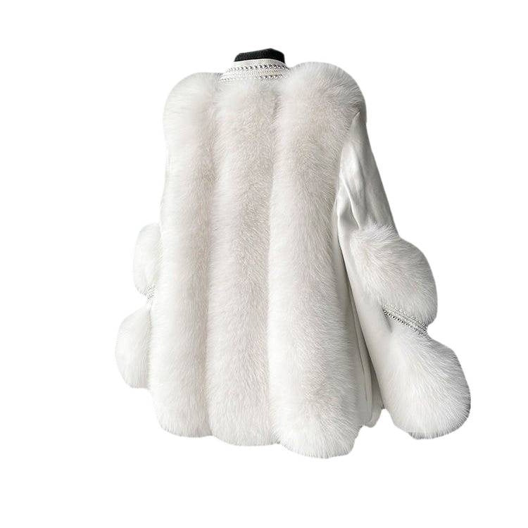 Loose Mid-Length Warm Fur Coat for Women