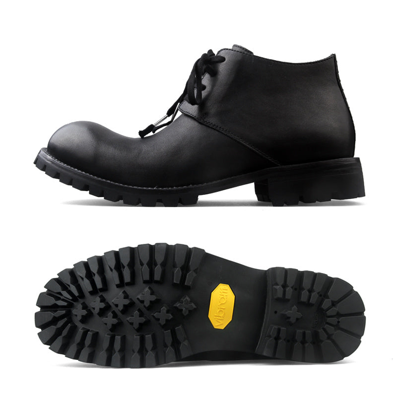 Men's Genuine Leather Handmade Retro Short Work Boots
