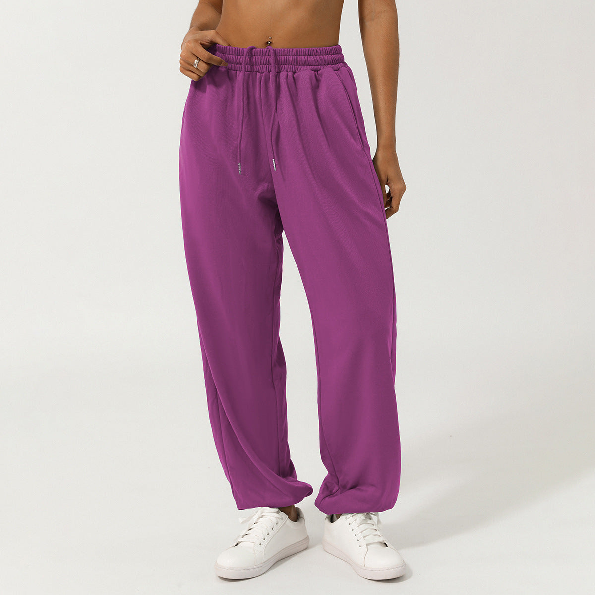 Pantalon de survêtement fuselé ample pour femme (coupe européenne et américaine)
