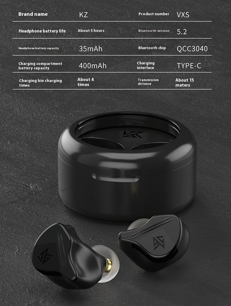 Black Long Endurance Low Latency Gaming HiFi Bluetooth Headset