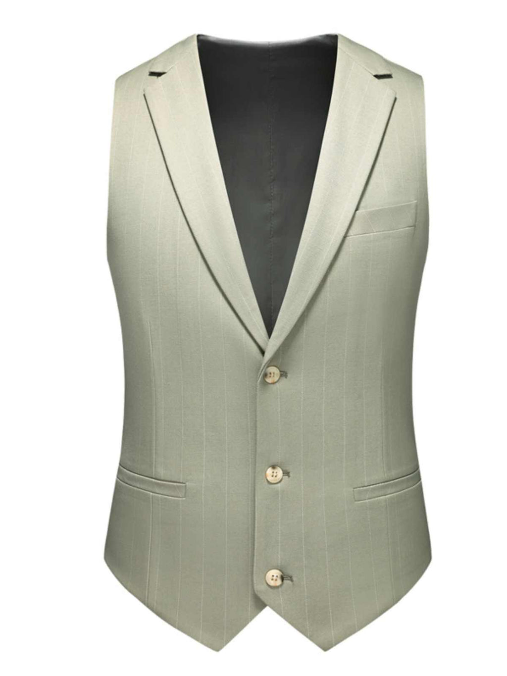 Costume trois pièces de cérémonie pour homme, vert clair, en polyester et viscose