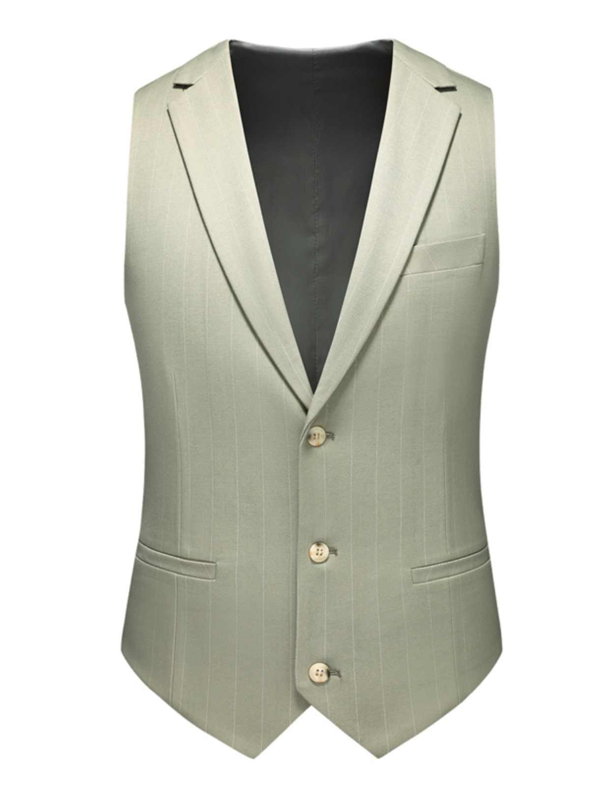 Costume trois pièces de cérémonie pour homme, vert clair, en polyester et viscose