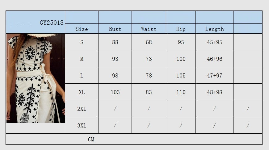 Fashion Printing Vacation Style Two-piece Dress