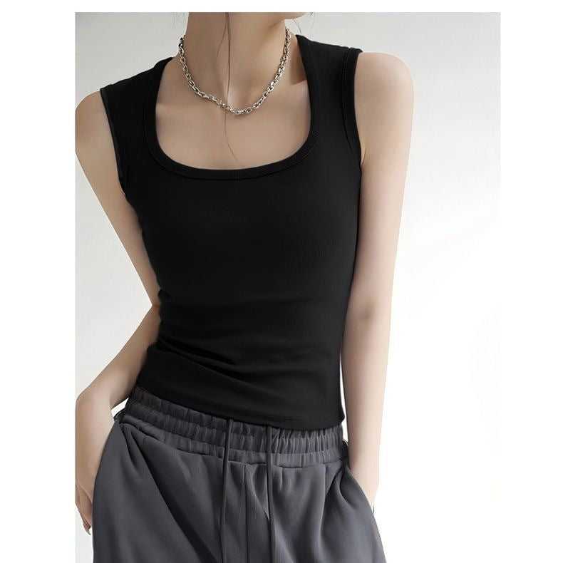 Women's Thread Vest Camisole Sleeveless Bottoming T-Shirt