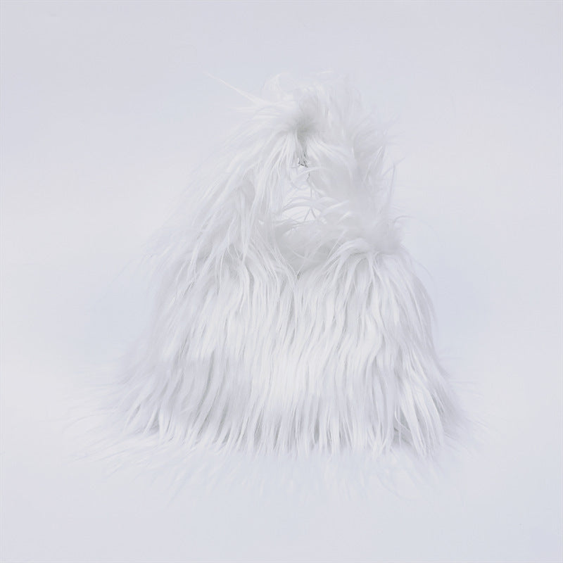 Cross-border NImitated Tibet Sheep Fur Square Bag