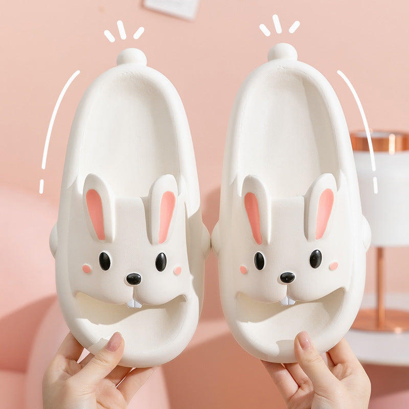 Cute Rabbit Slippers For Girls &  Women Summer Home Shoes Bathroom Slippers