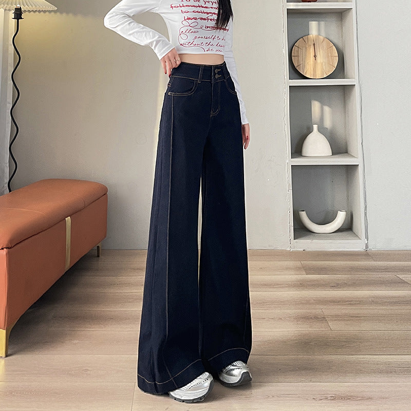 Skinny Jeans High Waist Wide Leg Loose Drooping