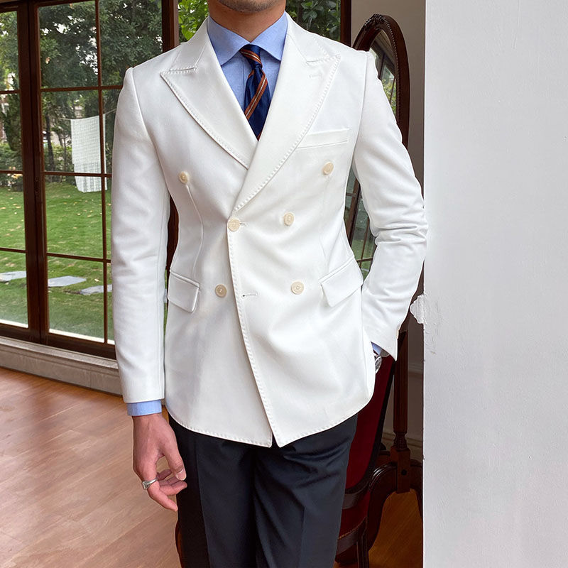 Veste de costume croisée décontractée