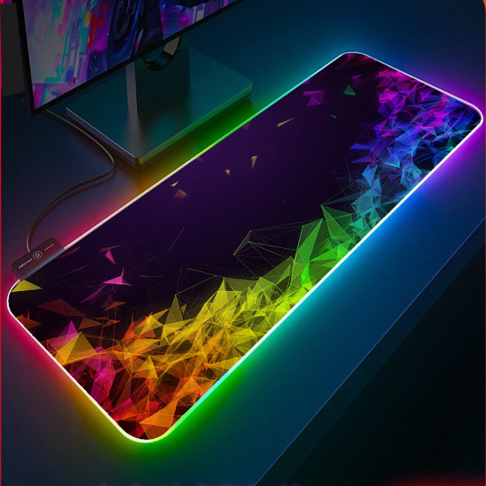 لوحة ماوس ألعاب مضيئة RGB LED كبيرة غير قابلة للانزلاق للمكتب