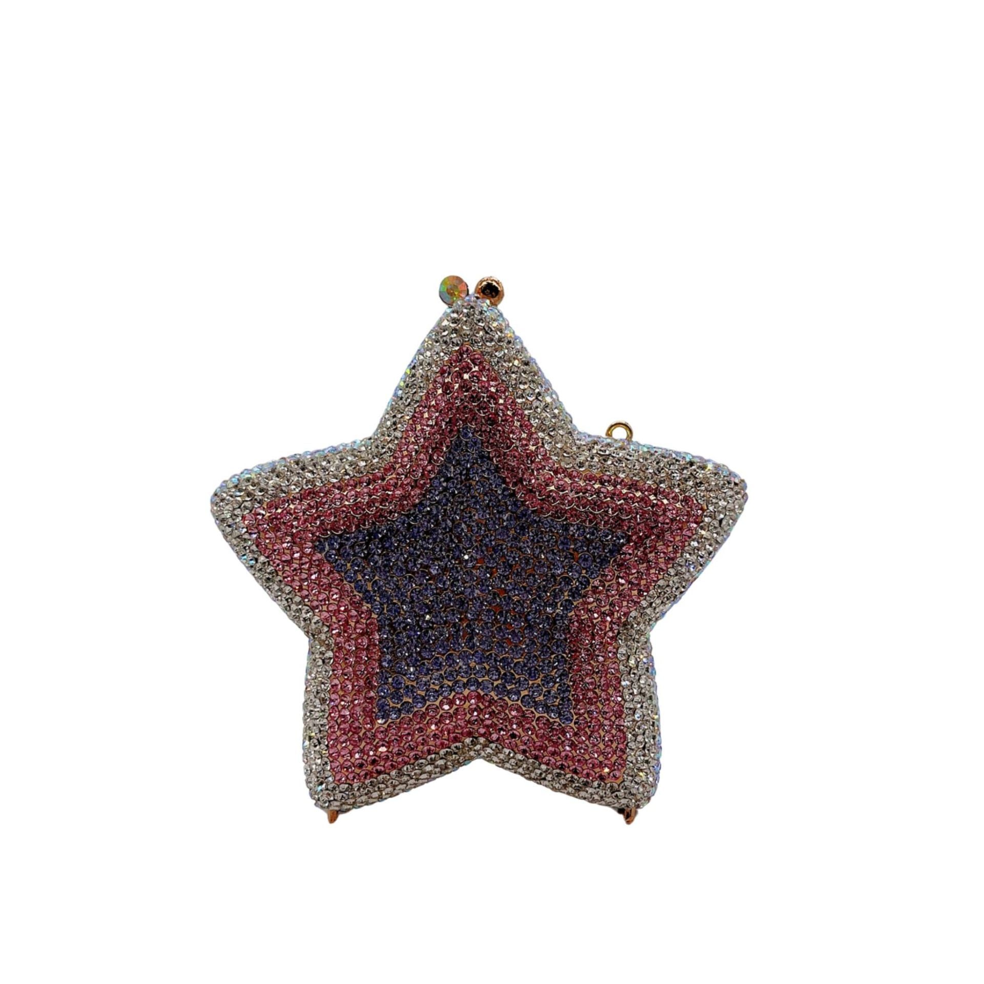 Little Star Studded Full Diamond Handbag with Colorful Gradient