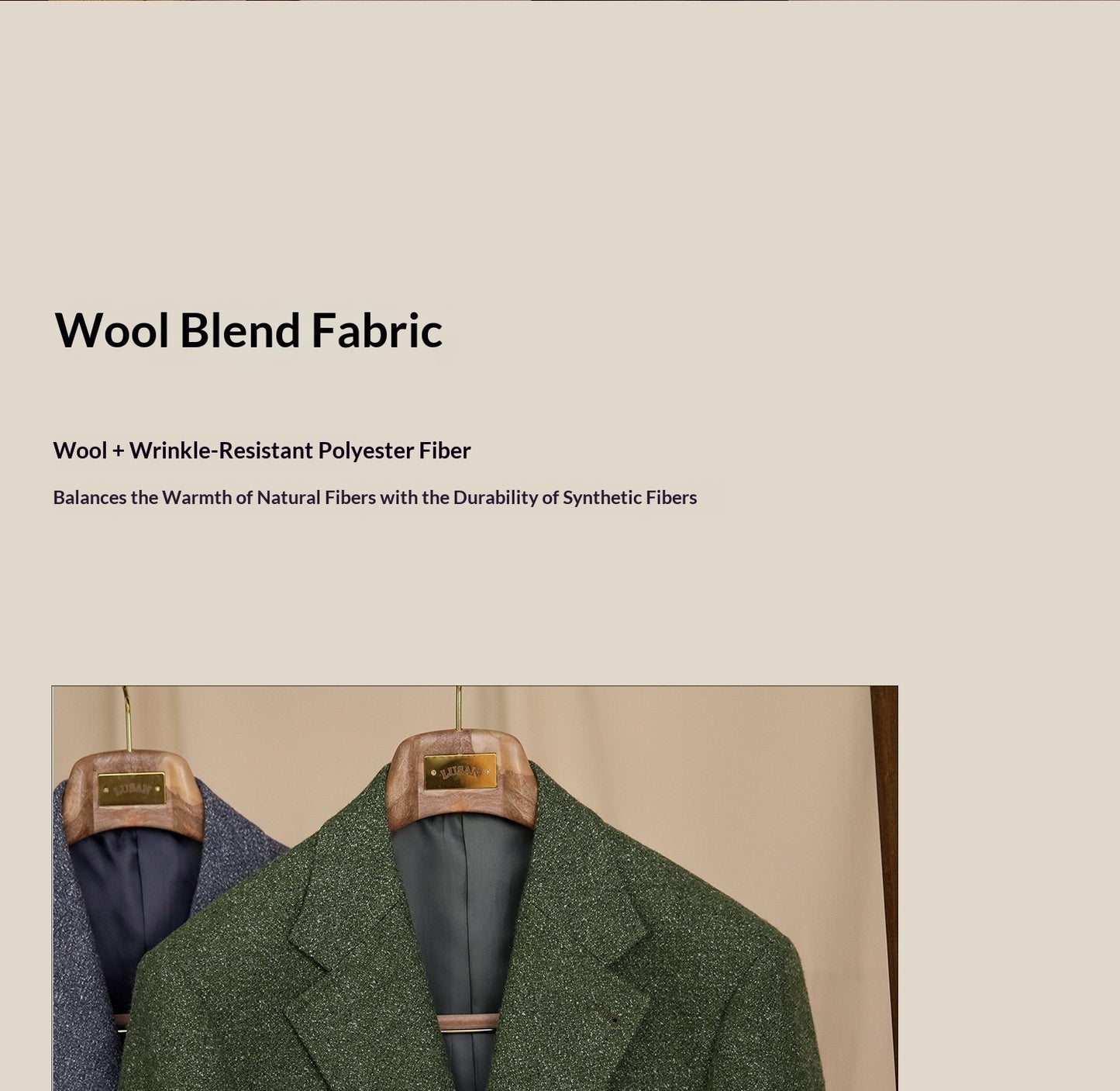 بليزر صوفي ثقيل الوزن، بتصميم كلاسيكي أنيق، بقصة ضيقة