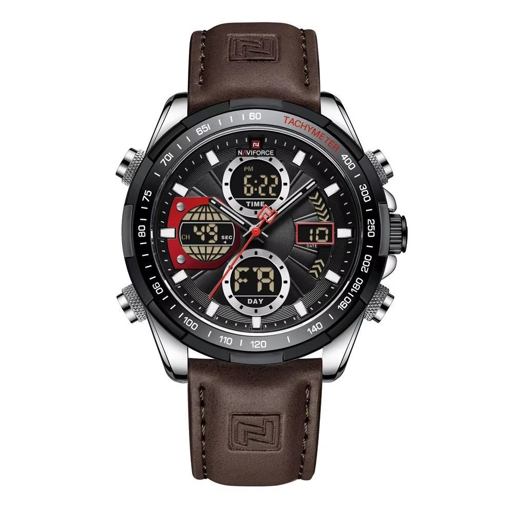 Men's 46mm Multi-Function Watch with Stainless Steel Strap