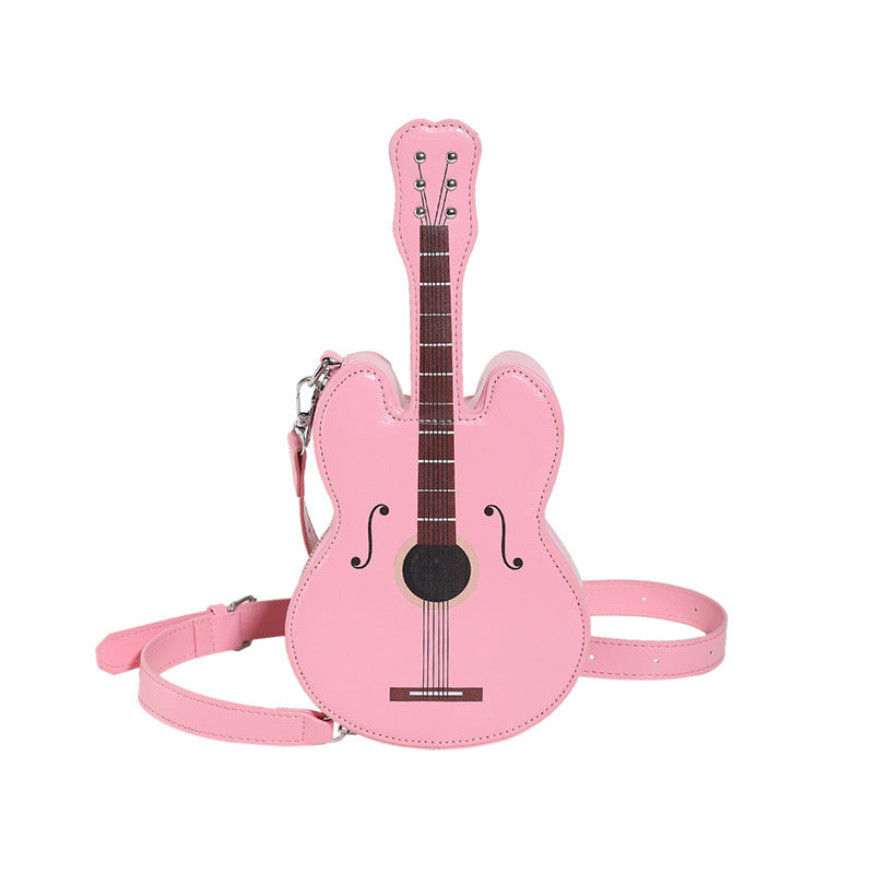 Guitar Chest Bag Crossbody Shoulder Bag for Women 16x21x5cm PU Medium Hard