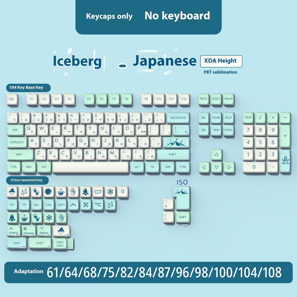 PBT Sublimation Mechanical Keyboard Keycaps Set - 136/139 Keys, Multiple Languages