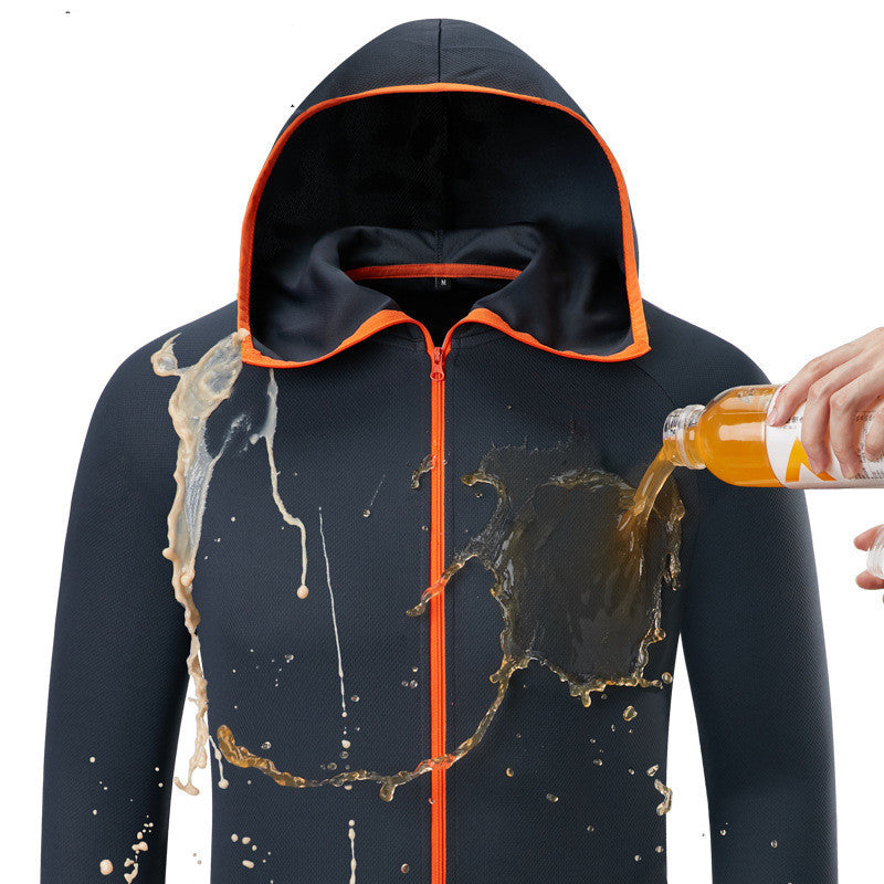 Hydrophobic Ice Silk Fishing Suit with Black Technology
