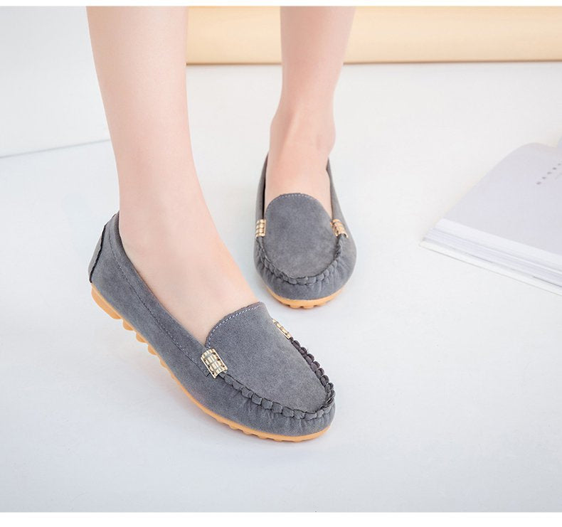 Spring and summer flat shoes Peas shoes casual women's shoes driving shoes Mom shoes a pedal