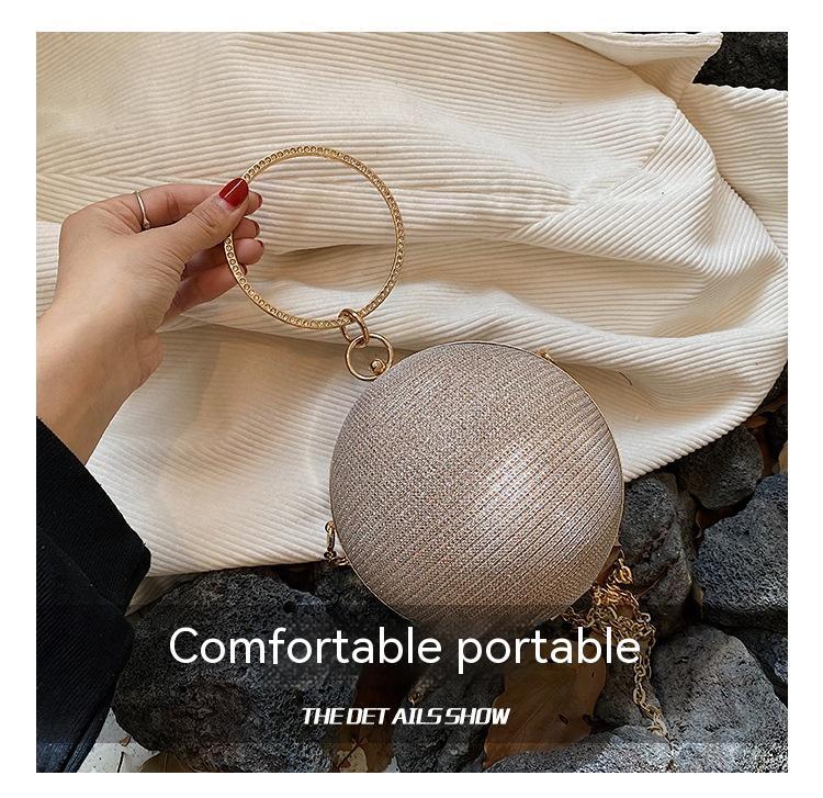 Shiny Rhinestone Coin Purse Ring Dinner Bag