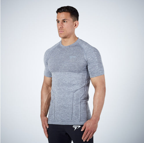 T-shirt d'entraînement à manches courtes en coton à séchage rapide pour homme