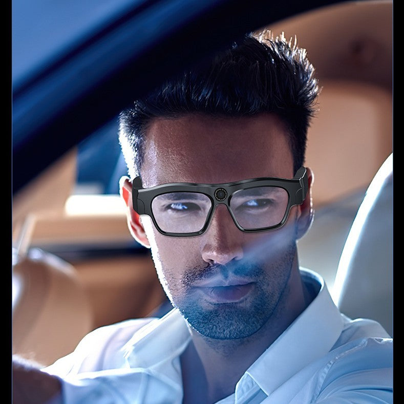 Black Smart Touch Glasses with Calling and Music Features
