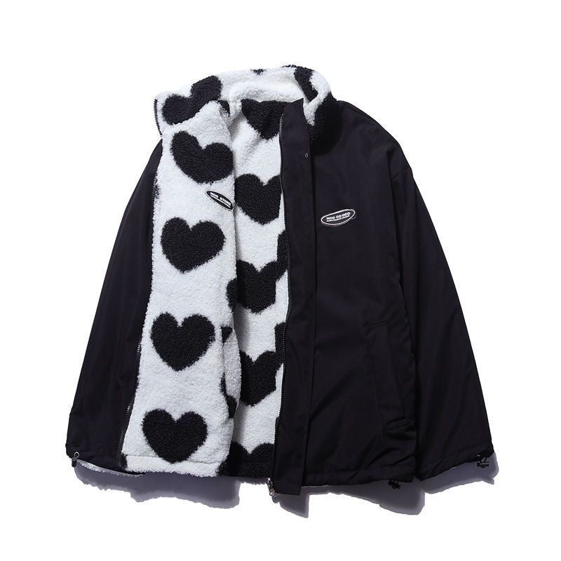 Love Lamb Reversible Fleece-Lined Cotton-Padded Coat