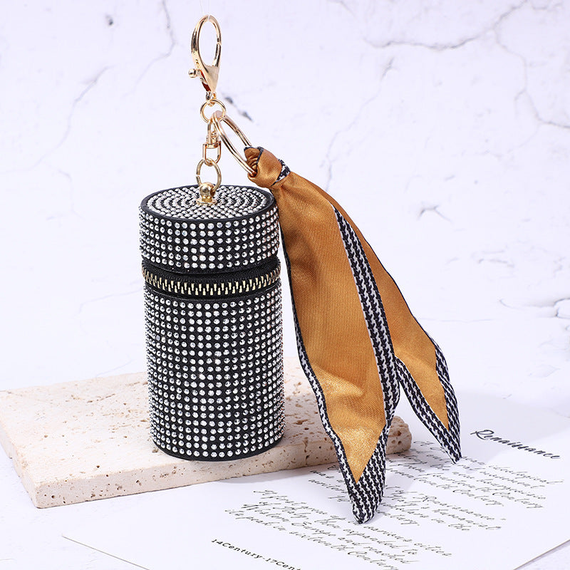 Silk Scarf Mini Keychain Storage 9.7x5cm
