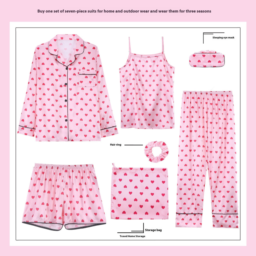 Ensemble de pyjama pour femme en rayonne douce à manches longues, tenue décontractée pour la maison