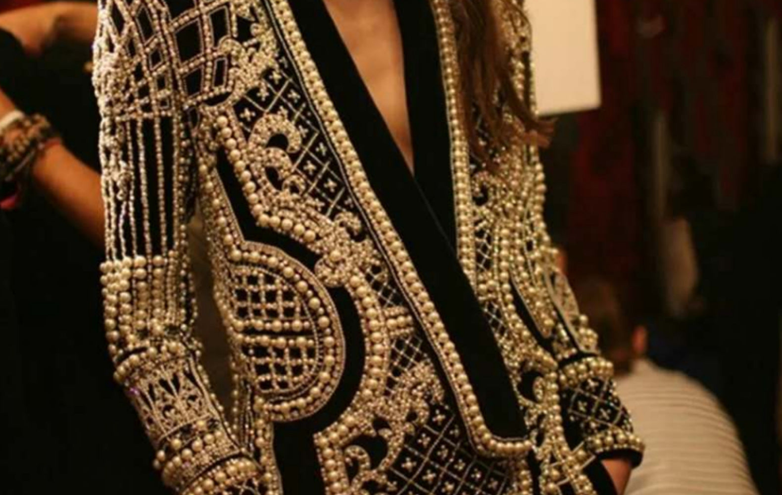 Women's Padded Suit Jacket with Bubble Bead Printing