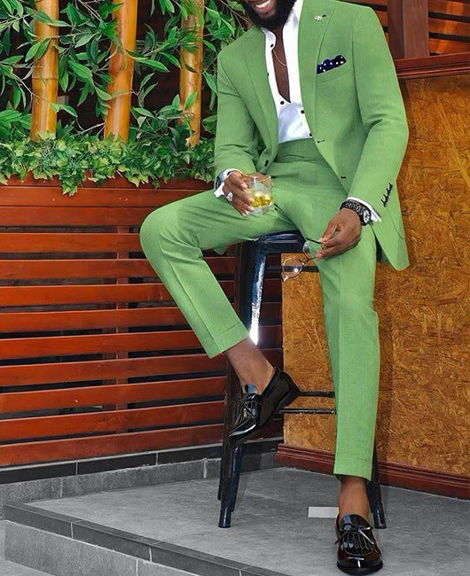 Men's Modern Two-Piece Nylon Suit for Spring & Autumn