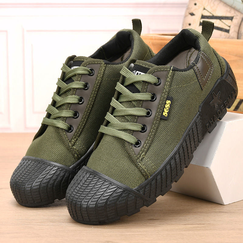 Men's High-Low Canvas Cloth Shoes Breathable Sports Sneakers