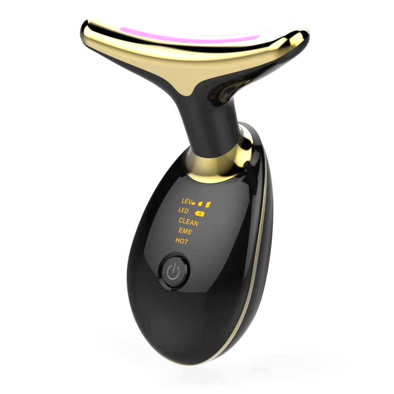 EMS Thermal Neck Massager with Microcurrent Wrinkle Remover and Lifting Tightening