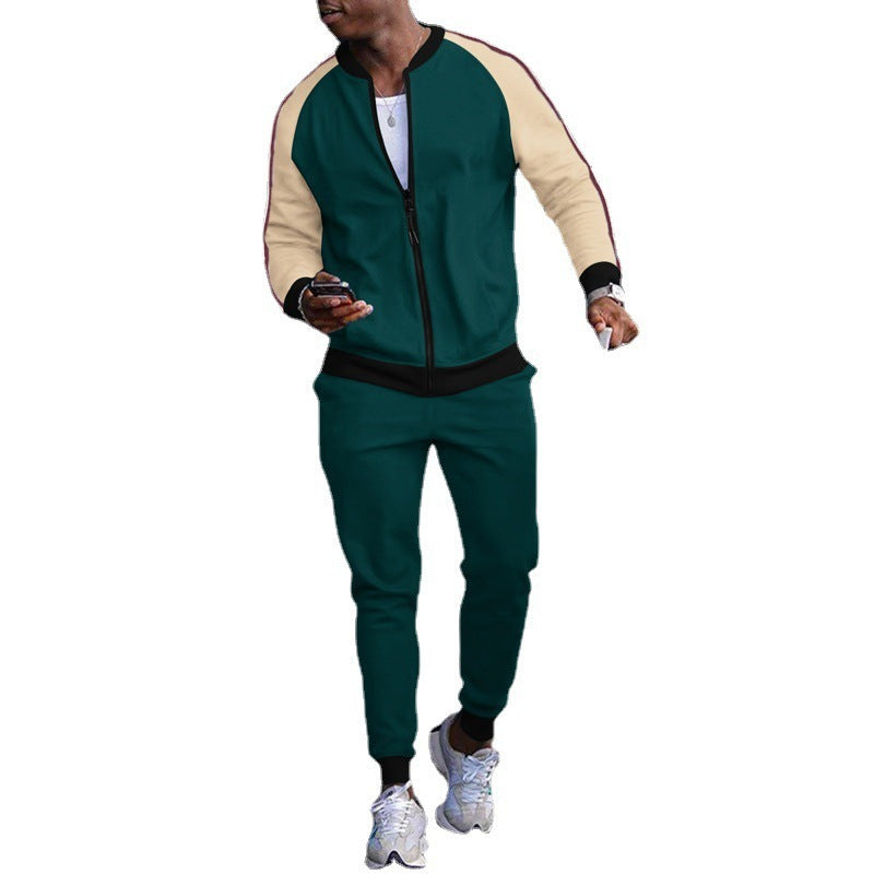 Sports Casual Zipper Sweater and Pants Set in Multiple Colors