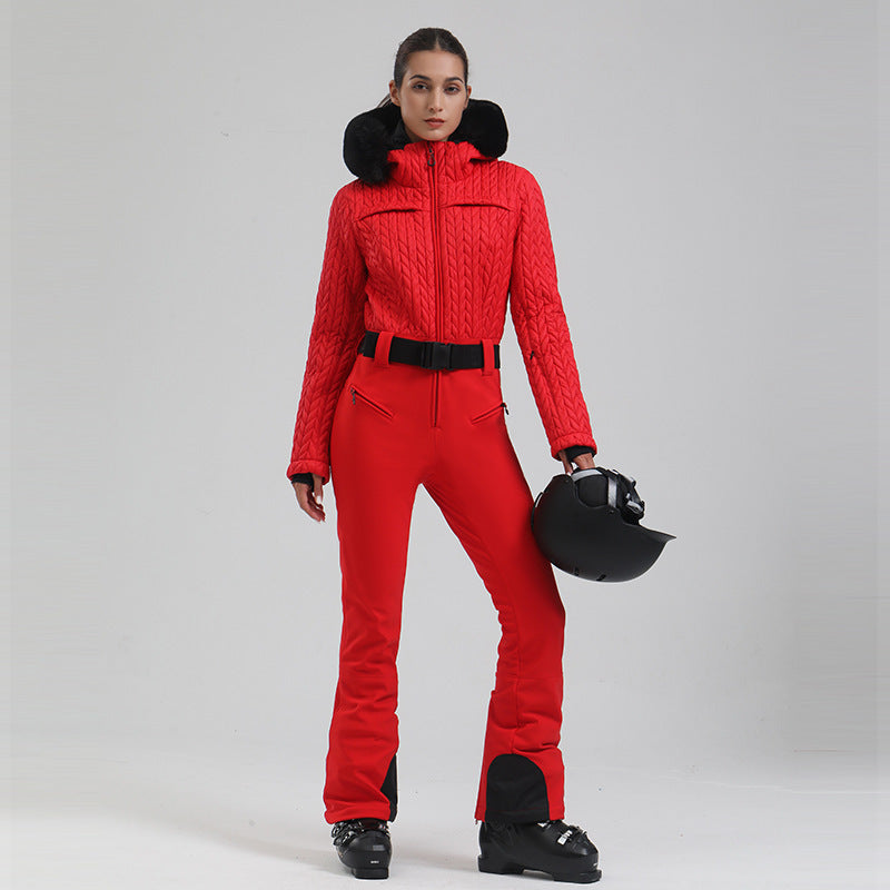 Combinaison de ski d'hiver professionnelle imperméable double planche pour femme