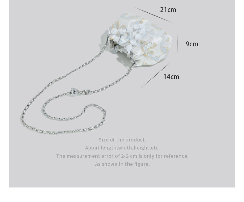 Bow Chain Bucket Crossbody Bag for Women
