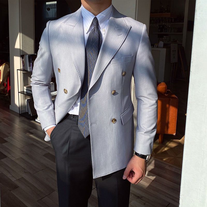 Veste de costume croisée décontractée