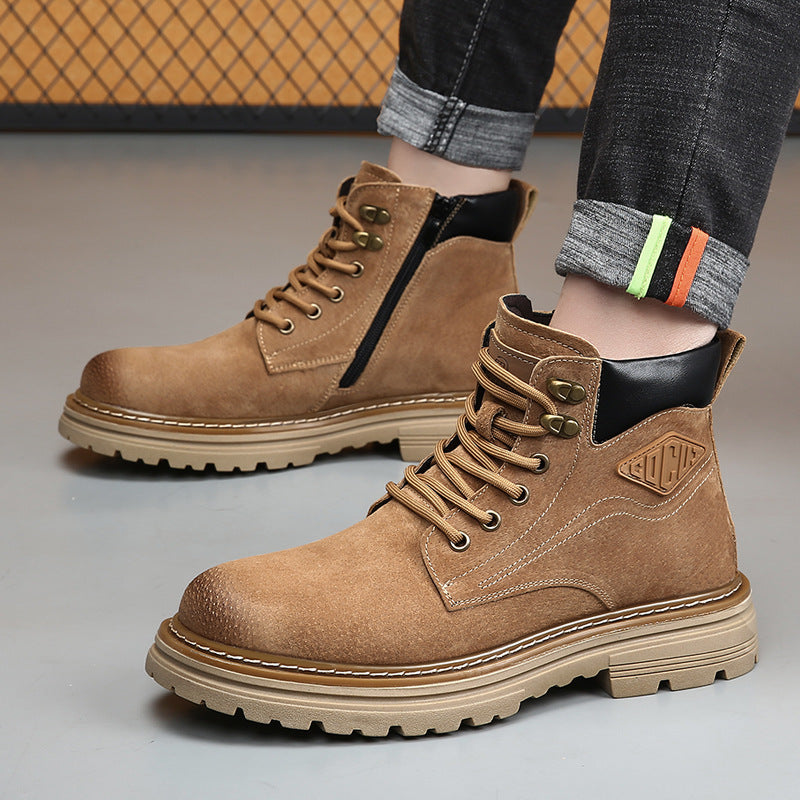 British Retro Men’s Desert Boots Genuine Leather Anti-Slip
