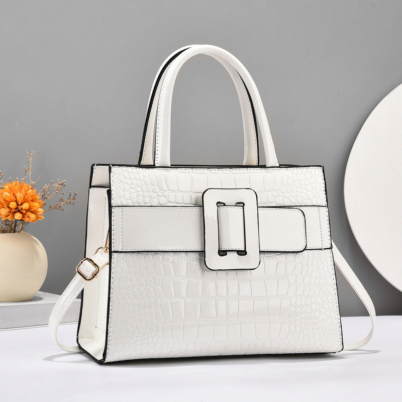Sac à main polyvalent pour femme en PU souple, taille moyenne, 28x11x21cm