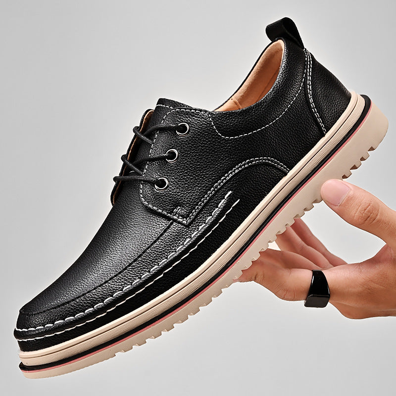 Handmade Genuine Leather British Style Martin Boots - Black & Brown, Sizes 38-44