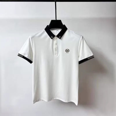 Polo polyvalent à revers et manches courtes pour homme