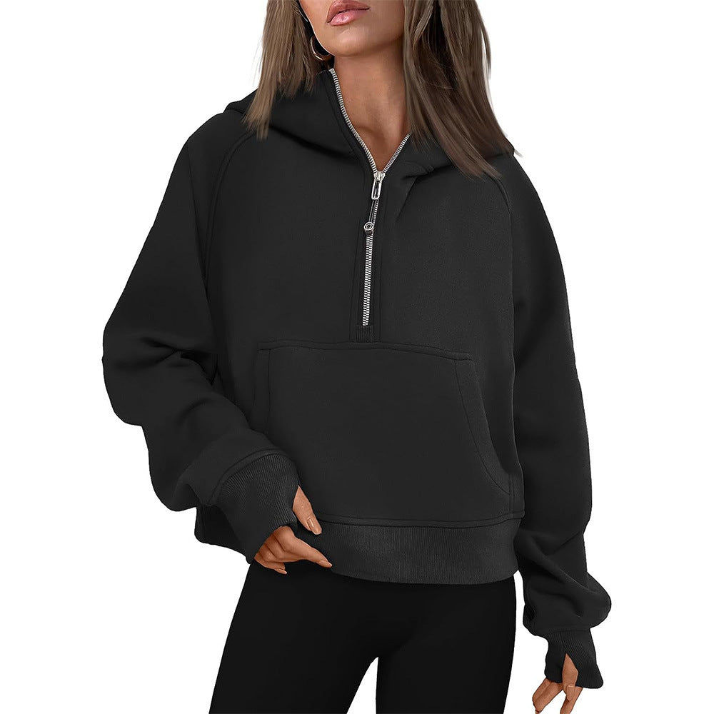 Fall Winter Thick Hooded Zipper Sweater