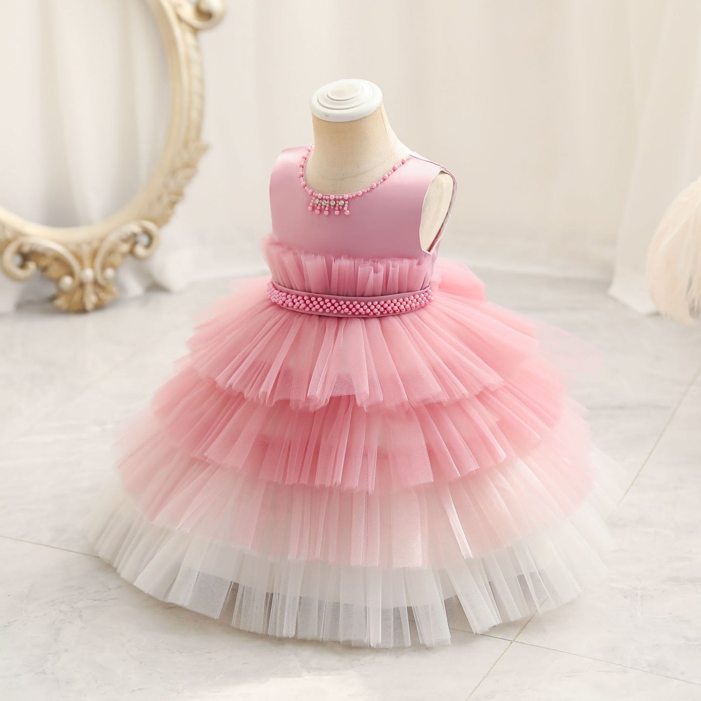 Gradient Cake Dress Children's Dress Princess Dress
