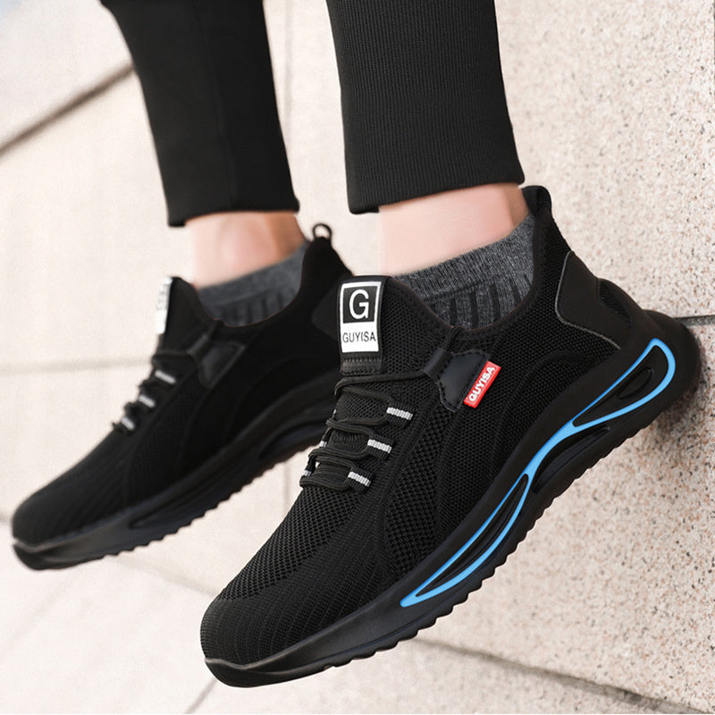 Steel Toe Work Shoes for Men Nonslip Puncture-Resistant Safety Sneakers