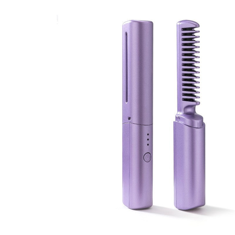 Brosse lissante et bouclante professionnelle sans fil à chauffage rapide et ions négatifs, outil de coiffure
