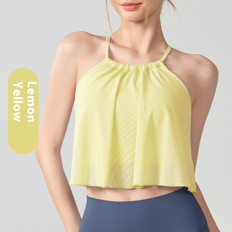 Mesh Yoga Clothes Vest Women's Outer Wear Sling