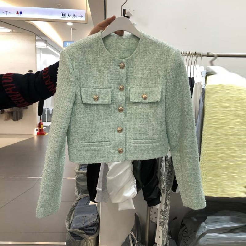 Little Fragrant Temperament French Ladies Tweed Blouse Women