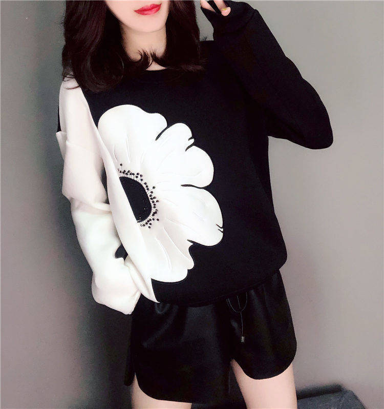 Long Sleeve Loose Lazy Round Neck Women's Top