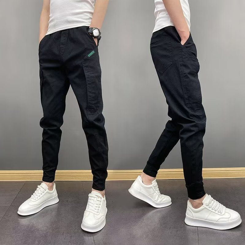 Pantalon Sarouel Homme Coupe Ample Coton Jambe Droite Grande Taille