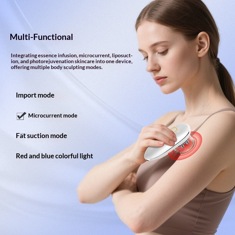 White USB Microcurrent Electric Gua Sha Cupping Beauty Tool