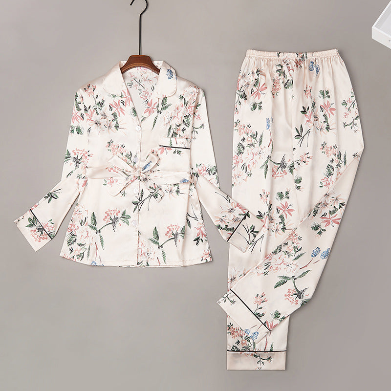 Miss Two-Piece Summer Silk Homewear Set