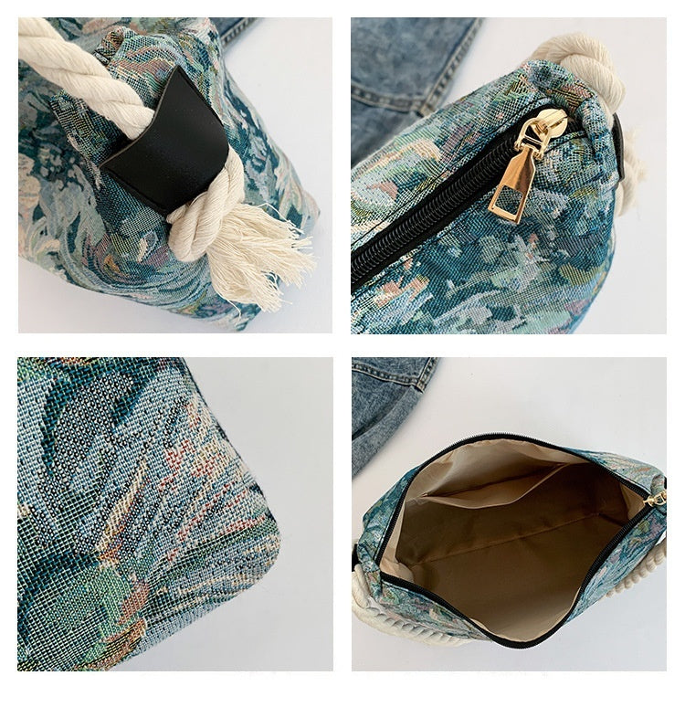 Leopard Print Large Capacity Crossbody Shoulder Bag for Women